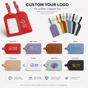 <span class=keywords><strong>Étiquette</strong></span> de <span class=keywords><strong>bagage</strong></span> en cuir personnalisée OEM avec sangle <span class=keywords><strong>à</strong></span> boucle et cache de confidentialité, <span class=keywords><strong>étiquette</strong></span> de <span class=keywords><strong>bagage</strong></span> personnalisée multi-styles - Product Image 2