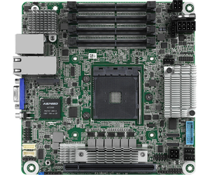 Carte mère serveur ASRock Rack X570D4I-2T AMD X570 Mini ITX double LAN 10G Socket AM4 DDR4 PCIe 4.0 pour station de travail NAS ASRock - Product Image 1