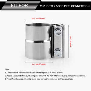 Lap Doanh ban nhạc xả <span class=keywords><strong>U</strong></span> loại Ống kẹp T304 bước kẹp/2 ", 2.5", 3 "không gỉ nhiệt độ cao kháng kẹp phổ - Product Image 3