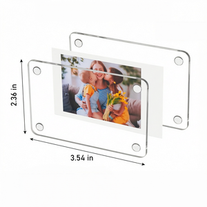 Cadre magnétique en acrylique pour réfrigérateur, pour photos Polaroid 2,36x3,54 pouces, <span class=keywords><strong>mini</strong></span> cadres photo pour <span class=keywords><strong>Instax</strong></span> <span class=keywords><strong>Mini</strong></span>, double face, pour réfrigérateur - Product Image 2