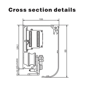 Yoursensor Cửa Kính Thương Mại Chất Lượng Cao Hệ Thống Cửa Trượt Tự Động Động Động Cơ Thiết Kế Vuông (YSD200F) - Product Image 5
