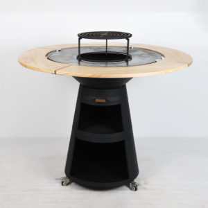 Brasero de Acero al Carbono para Exteriores con Plancha <span class=keywords><strong>y</strong></span> Parrilla para <span class=keywords><strong>Barbacoa</strong></span> con Almacenamiento de <span class=keywords><strong>Leña</strong></span> - Product Image 5