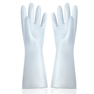 Guantes de Limpieza de PVC Yaxin de 32 cm, Delgados, Impermeables, para Lavar Platos, Lavandería y Uso Doméstico, Color Sólido - Product Image 1