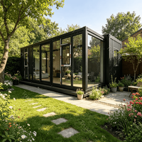 Casa Prefabbricata a Pannelli Sandwich di Rapido Montaggio, Estensione Monopiano con Apertura Laterale, Casa Pieghevole con Cucina Aperta