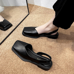 Baotou Cool scarpe da donna 2025 collezione estiva monostrato muli squadrati per capezzoli con sandali pigri con punta a un passo - Product Image 3