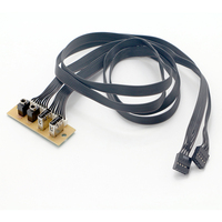 Audio Mic Entrada Salida Dual USB PC Computadora Caja Panel frontal Placa base Cable