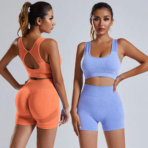 スポーツフィットネススポーツウェアバックブラお尻レギンスフィットネスヨガセット - Product Image 3