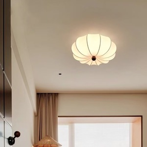 Lampe de plafond en soie vintage, style japonais, style chabi, chambre d'hôtes et salle à manger, style zen rétro - Product Image 3
