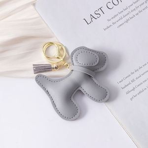 Luxury PU Leather Animal Dog Key Chains Handbag Charms <b>Backpack</b> Pendant Accessories Bag Keychain - Product Image 6