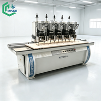 Machine de perçage automatique verticale multi-têtes pour le perçage de trous de charnières et de serrures de portes d'armoires