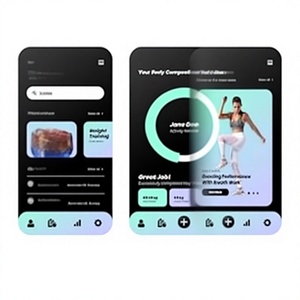 Application de coaching sportif : Entraînements personnalisés, programmes nutritionnels, suivi des progrès, coaching en direct, compatible Linux pour Internet Stock - Product Image 1