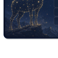 Tapis de bureau en PVC givré avec calendrier du zodiaque Bélier, planificateur personnalisé, motif sur mesure, pour le bureau et la maison