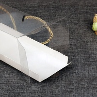 Scatole per dolci lunghe da Dessert con finestra scatola per dolci in plastica portatile Swiss Roll