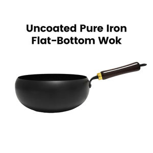 Demir Düz Wok Büyük Göbekli Şekil Kaplamasız Sağlıklı Çevre Dostu Çoklu Boyut 24cm-28cm Paslanmaz Tencere - Product Image 4