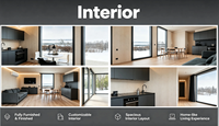 Kabin Apple Pod Modern Baja Galvanis Portabel Dapat Dilepas Modular Kontainer Rumah Kantor Cerdas Prefabrikasi