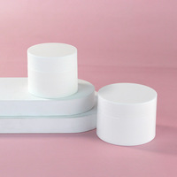 Emballage cosmétique vide de 1oz 10ml 20ml 30ml 50ml Contenants cosmétiques bicouches en plastique PP blanc mat pour crème pots avec couvercle à vis