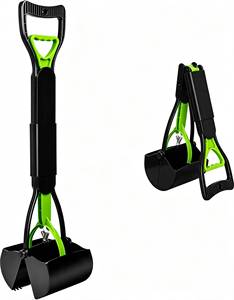 Ramasse-crottes pliable en plastique pour chien, pelle à déjections réutilisable, portable avec ressort pour la promenade en extérieur - Product Image 1