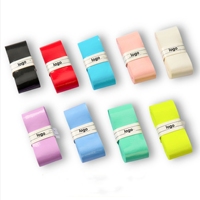 Bande adhésive pour raquette de tennis KB HC-001 avec logo personnalisé, en PU jaune, absorbant la transpiration, pour badminton, pickleball, squash