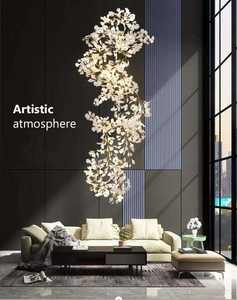 مصباح معلق حديث من السيراميك الجنكو بيلوبا ، ثريا درج للديكور الفني ، إضاءة لغرفة الطعام - Product Image 4