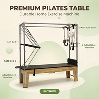 Lit de Pilates Cadillac MJD M201A - Matériel en chêne, boîte en bois, utilisation domestique et commerciale, yoga, fitness, garantie de 5 ans