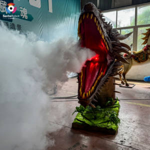Cabeza de dinosaurio animatronic personalizada, simulación de cabeza de dragón occidental, puede escupir humo de la boca para el parque de atracciones <span class=keywords><strong>Dino</strong></span> - Product Image 1