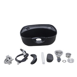 Sendeline H018-1 Modern Design Black Plastic <strong>Portable</strong> <strong>Shampoo</strong> <strong>Sink</strong> Complete Sets of Pipes Commercial Salon Barber Chair Base - Product Image 1