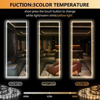 Offre Spéciale grand grand miroir décoratif pleine longueur sur pied miroir sur pied personnalisé salon désembueur miroir d'habillage mural avec lumière LED