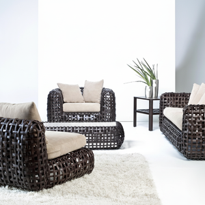 PRSF-101 AD Furniture Corp - Juego de Sofás Modernos de Ratán Sintético para Exteriores, para Villa, Hotel, Apartamento, Comedor, Parque, Sala de Estar - Product Image 1