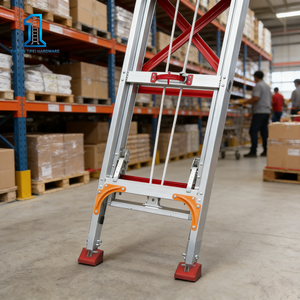 Plataforma Elevadora <span class=keywords><strong>de</strong></span> Trabajo Aéreo Plegable <span class=keywords><strong>de</strong></span> Aluminio <span class=keywords><strong>de</strong></span> Diseño Industrial, Resistente, con Garra Guía |   <span class=keywords><strong>Escalera</strong></span> <span class=keywords><strong>de</strong></span> Ascensor con Posicionamiento Antideslizante - Product Image 6