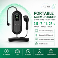 Chargeur EV portable de type 1 J1772 16A 3,5 kW 110 V 220 V avec prise NEMA 5-15 IC-CPD LCD pour Tesla Nissan Leaf Chevrolet Bolt