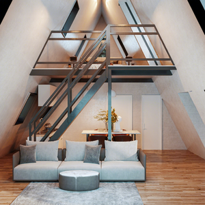 Case Prefabbricate a Telaio ad A Ville Triangolari di Lusso <span class=keywords><strong>Container</strong></span> ad Installazione Rapida Casa Modulare Prefabbricata con Terrazza - Product Image 5