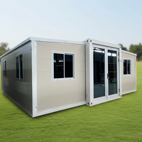 Vente en gros de maisons conteneurs pliables et extensibles de 30 pieds, structure en acier, design asiatique, villa/hôtel, panneau sandwich, imperméable