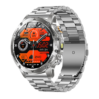 Smartwatch AK82 1.8" HD per Chiamate, Impermeabile IPX8, Monitoraggio Frequenza Cardiaca e SpO2, Contapassi, Calorie, Sonno, Musica AI, Cinturino in Silicone