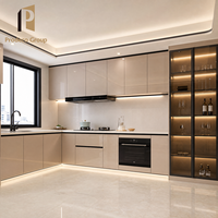 Ensemble de meubles de cuisine modulaires modernes en forme de L pour projets de construction de maisons complètes