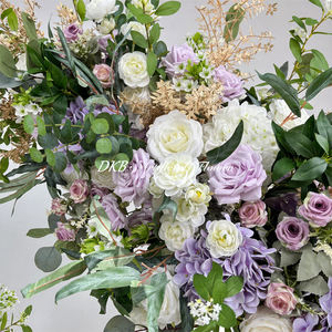 Arco de Flores Artificiales para Bodas al Aire Libre, Arco de Flores Artificiales Morado Personalizado para Decoración de Bodas - Product Image 3