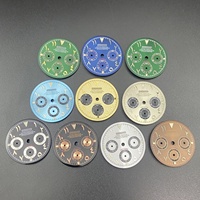 Aksesori Dial Jam Tangan Baru Angka Arab Desain Tiga Jarum Paduan Tembaga 29.5mm Tidak Bercahaya Cocok untuk Mesin VK63