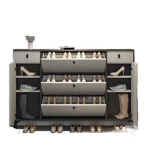 Scarpiera Moderna di Lusso Grigia con 4 <span class=keywords><strong>Ripiani</strong></span> e Cassetto in Pannello Artificiale per Casa e Ufficio - Vendita all'Ingrosso - Product Image 5