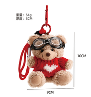 Peluches mignonnes coeur ours en peluche porte-clés dessin animé poupée en peluche jouets en peluche femme mariage mini ours en peluche porte-clés