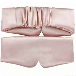 Silk <b>Sleep</b> Soft Elastic Back Headband Full Coverage <b>Light</b> Blocking Satin Eye Mask for Travel Night Sleeping - Product Image 1