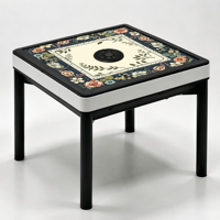 Table de Mahjong Automatique Électrique avec Nappe Personnalisée, 4 Joueurs, Silencieuse, Faible Bruit, Durable, 2-en-1 pour Salle à Manger et Salle de Jeu