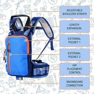 Gacent Webbing Strap Factory Personnalisable Ajustable Eco-Friendly Durable Ski Harness Leash Backpack for Teaching Beginners Ski - Product Image 3