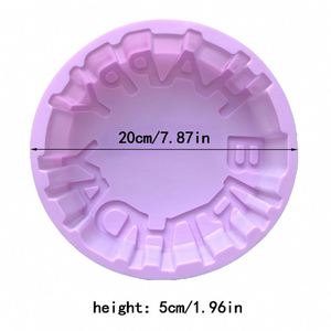 <b>Silicone</b> Cake Mold Festival Cake <b>Baking</b> Pan Mousse Mould 3D DIY Circular Happy Birthday Handmade Kitchen <b>Baking</b> Tools - Product Image 3