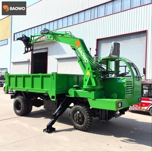 Grue forestière montée sur camion Baowo, capacité de levage de 4 tonnes, rotation à 360 degrés, équipement de manutention du bois alimenté au diesel - Product Image 2