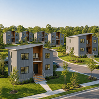 Maisons modulaires en acier à deux étages avec un design personnalisé et un montage rapide pour les projets résidentiels et touristiques