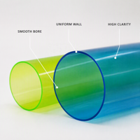 Tuyau en PVC transparent durable de taille personnalisée, extrusion plastique, fabrication chinoise, plastique polycarbonate transparent
