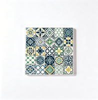 Aimant de réfrigérateur carré en résine personnalisable style Azulejo de Lisbonne, Portugal – Souvenir de voyage, décoration d'intérieur, cadeau – Vente en gros