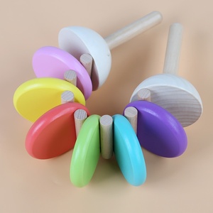 Instrumentos de Percusión de Madera para Bebés, Sonajeros de Mano con Diseño de Arcoíris, Juguete Musical Educativo para el Aprendizaje Temprano del Bebé - Product Image 6
