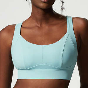 Sujetador deportivo sin espalda con logotipo personalizado Sujetador deportivo con espalda cruzada de varios colores para mujer - Product Image 4