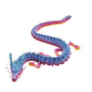 Modèle de <span class=keywords><strong>dragon</strong></span> chinois imprimé en 3D en PLA, vente chaude, design en cristal coloré, cadeaux, jouets décoratifs personnalisés - Product Image 3