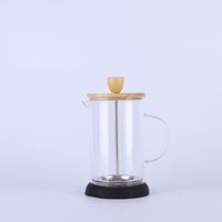 Cafetière et théière domestique en verre et acier inoxydable, avec système de séparation du thé et de l'eau, pour café et thé